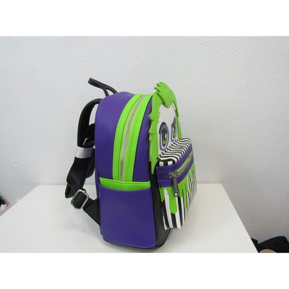 NWT Loungefly Beetlejuice Mini Backpack Purse Purple Green Black White NEW